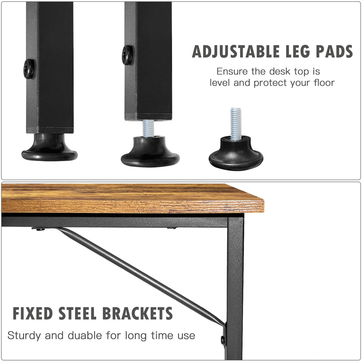 DLisiting Small Desk for Small Spaces - Student Kids Study Writing Computer Table for Bedroom School Work PC Workstation,Rustic 30 31 Inch