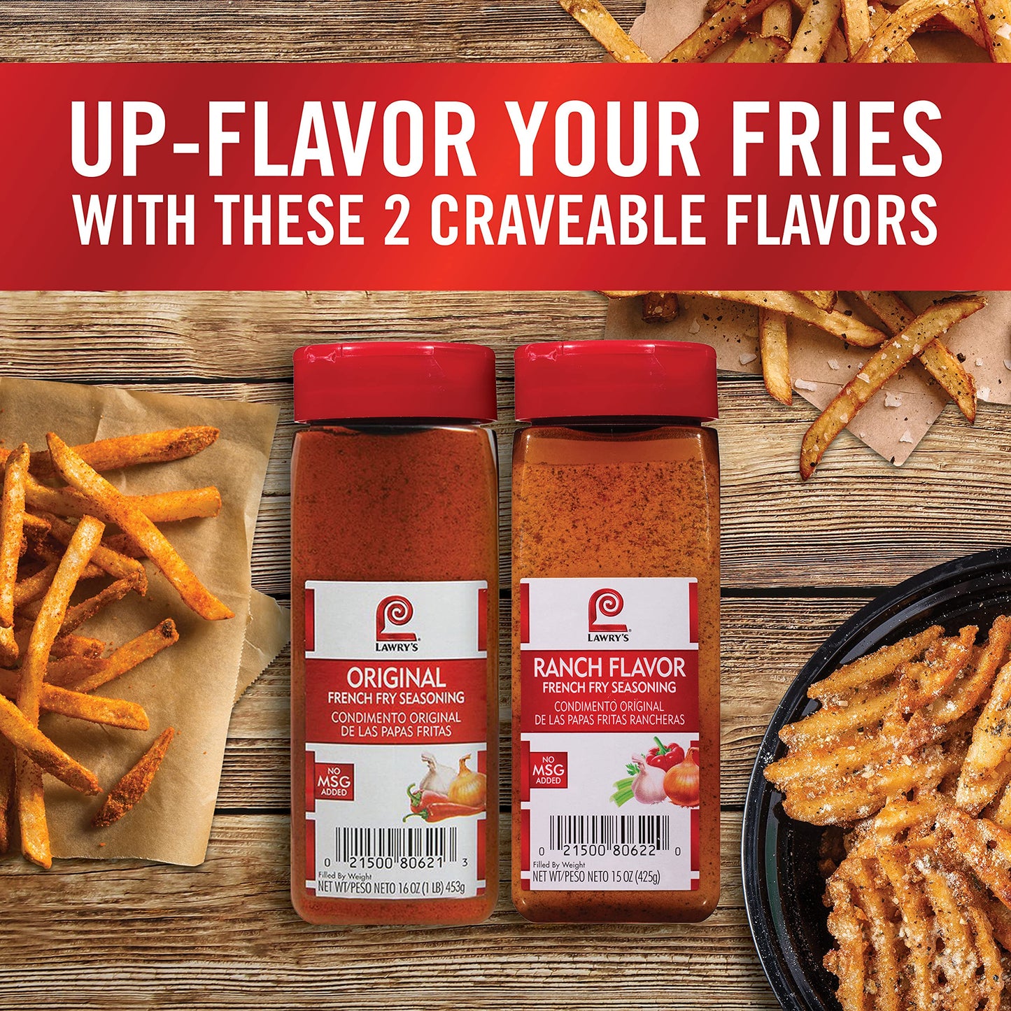 Lawry's Original French Fry Seasoning, 16 oz - One 16 Ounce Container of French Fry Seasoning Powder with Premium Blend of Spices, Best on Fries, Potatoes, Vegetables and More