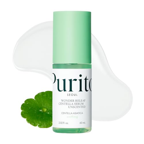 PURITO SEOUL Wonder Releaf Centella Serum Unscented, Korean Centella, for Sensitive Skin, Soothing, Facial Serum for face, K-Beauty, 60ml 2fl.oz