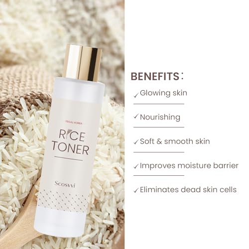 From Korean Toner, Rice Toner for Face Korean Skin Care, 77.78% Rice Extract from Korea, K Beauty Toner, Glow Essence with Niacinamide, Hydrating for All Skin Types, Vegan, Alcohol and Fragrance Free.
