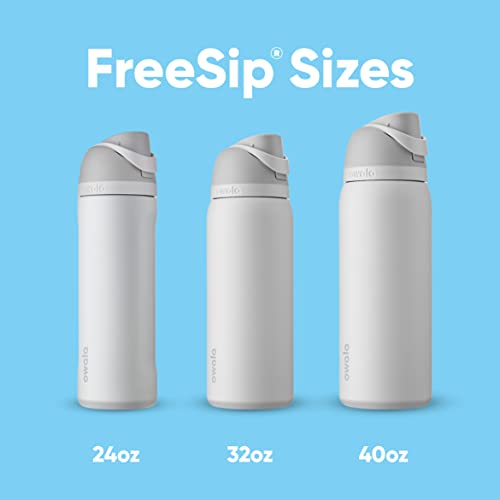 Owala FreeSip Insulated Stainless Steel Water Bottle with Straw for Sports and Travel, BPA-Free, 24-oz, Retro Boardwalk