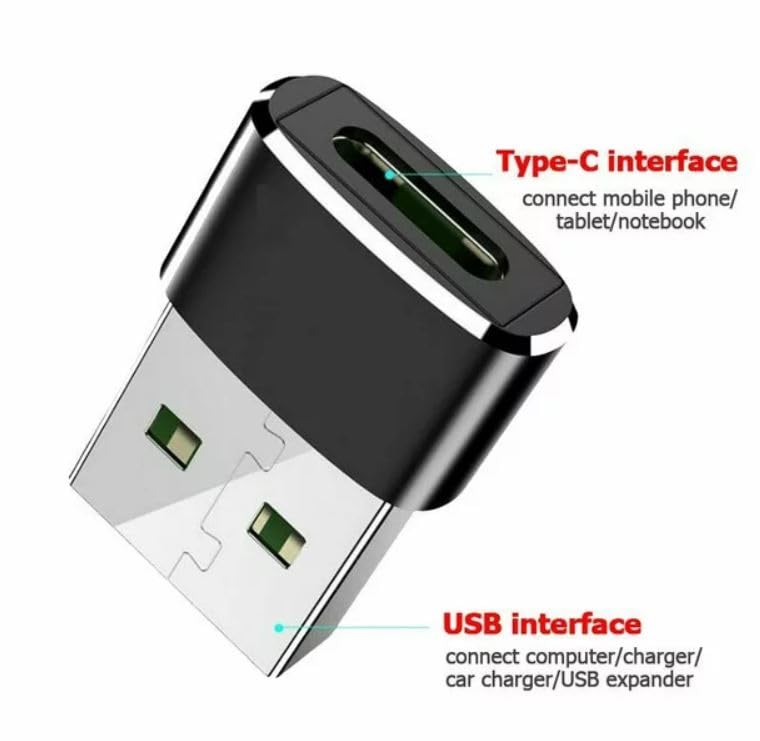 Basesailor USB to USB C Adapter 2Pack,USBC Female to A Male OTG Charger Type C Converter for Apple Watch Ultra iWatch 7 8 9,iPhone 15 14 13 Plus Pro Max,AirPods 3,iPad Air,Car,Samsung Galaxy S24 24 23