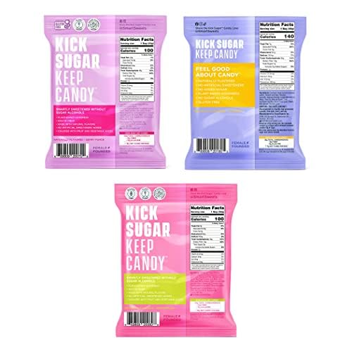 SmartSweets Variety Pack Sampler, Pack of 6 Individual Flavors, Low Sugar & Calorie Candy - Sweet Fish, Sourmelon Bites, Peach Rings, Sour Blast Buddies, Red Twists, & New Soft Caramels