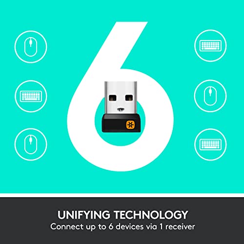 Logitech M705 Marathon Wireless Mouse, 2.4 GHz USB Unifying Receiver, 1000 DPI, 5-Programmable Buttons, 3-Year Battery, Compatible with PC, Mac, Laptop, Chromebook - Black