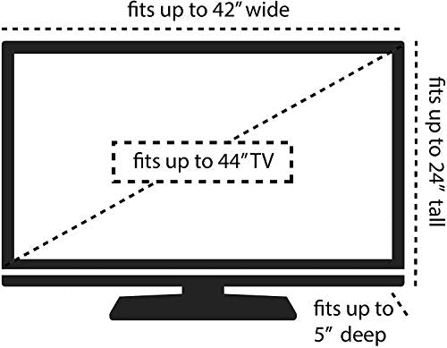 Storm Shell Outdoor TV Hard Cover Weatherproof Protection for Television - Mounts Right on The Wall - TV Wall Mounting Bracket Included … (32-44 inch), Black