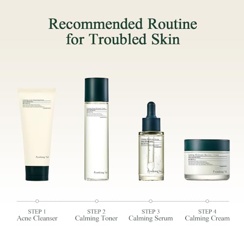 Pyunkang Yul Calming Moisture Barrier Cream - Long-lasting Soothing Hydration, with Ceramides, Panthenol, Hyaluronic Acid, Tea Tree, Cica, Korean Skin Care, K-Beauty 1.7 Fl. Oz.