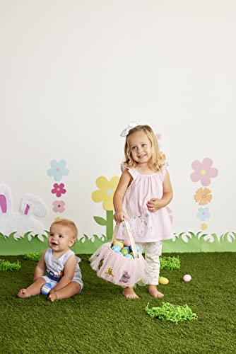 Mud Pie Girls Bunny Gingham Dress, Pink, 3-6 Months