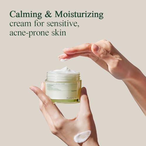Pyunkang Yul Calming Moisture Barrier Cream - Long-lasting Soothing Hydration, with Ceramides, Panthenol, Hyaluronic Acid, Tea Tree, Cica, Korean Skin Care, K-Beauty 1.7 Fl. Oz.