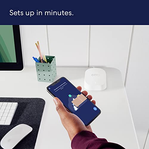 Amazon eero 6+ mesh Wi-Fi system | Fast and reliable gigabit speeds | connect 75+ devices | Coverage up to 4,500 sq. ft. | 3-pack, 2022 release