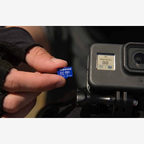 SAMSUNG PRO Plus microSD Memory Card + Adapter, 256GB MicroSDXC, Up to 180 MB/s, Full HD & 4K UHD, UHS-I, C10, U3, V30, A2 for Android Phones, Tablets, GoPRO, DJI Drone, MB-MD256SA/AM, 2023