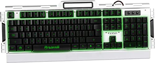 Ultimaxx Marvo CM303 Scorpion 3-in-1 Backlit Gaming Combo - Includes: Full Size Keyboard, Mouse & Headset Plus Deluxe Cleaning Kit
