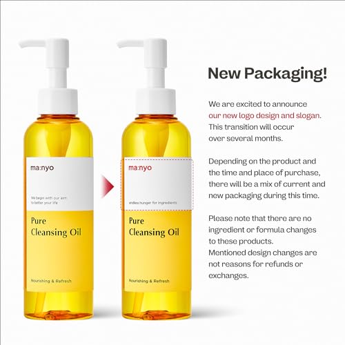 ma:nyo Pure Cleansing Oil Korean Facial Cleanser, Blackhead Melting, Daily Makeup Removal with Argan Oil, for Women Korean Skin care 6.7 fl oz (1 Pack)