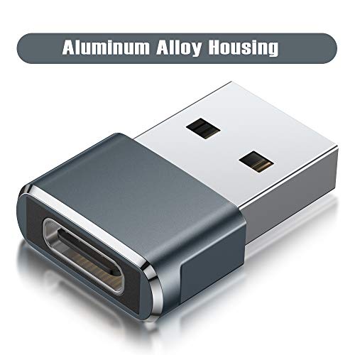 Basesailor USB to USB C Adapter 2Pack,USBC Female to A Male OTG Charger Type C Converter for Apple Watch Ultra iWatch 7 8 9,iPhone 15 14 13 Plus Pro Max,AirPods 3,iPad Air,Car,Samsung Galaxy S24 24 23