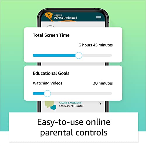 Amazon Fire 7 Kids tablet, ages 3-7. Top-selling 7" kids tablet on Amazon - 2022 | 6-months of ad-free content with parental controls included, 10-hr battery, 16 GB, Blue