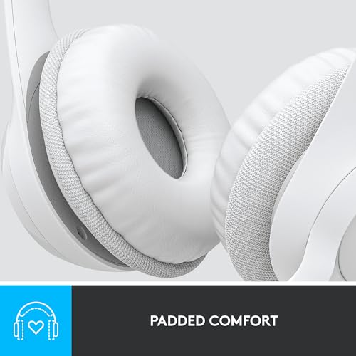 Logitech H390 Wired Headset for PC/Laptop, Stereo Headphones with Noise Cancelling Microphone, USB-A, in-Line Controls for Video Meetings, Music, Gaming and Beyond - Off White