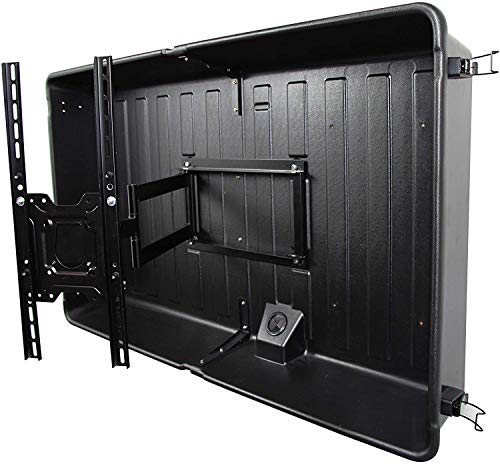 Storm Shell Outdoor TV Hard Cover Weatherproof Protection for Television - Mounts Right on The Wall - TV Wall Mounting Bracket Included … (32-44 inch), Black