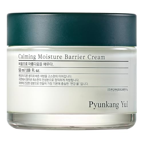 Pyunkang Yul Calming Moisture Barrier Cream - Long-lasting Soothing Hydration, with Ceramides, Panthenol, Hyaluronic Acid, Tea Tree, Cica, Korean Skin Care, K-Beauty 1.7 Fl. Oz.