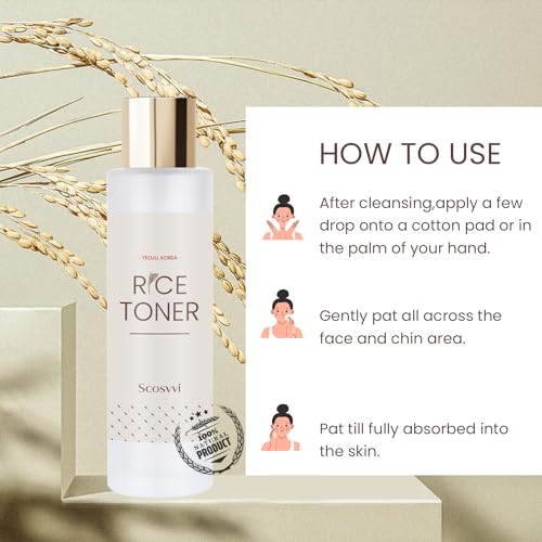 From Korean Toner, Rice Toner for Face Korean Skin Care, 77.78% Rice Extract from Korea, K Beauty Toner, Glow Essence with Niacinamide, Hydrating for All Skin Types, Vegan, Alcohol and Fragrance Free.