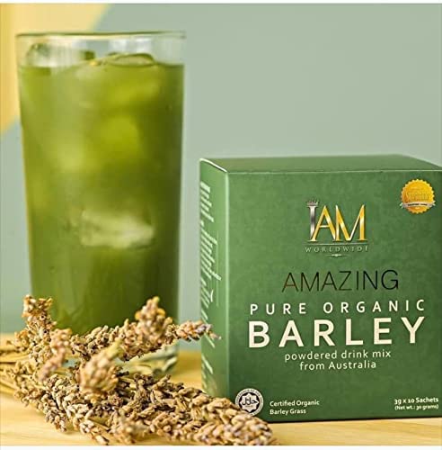 IAM Amazing Pure Organic Barley Powdered Drink Mix from Australia - 3 Boxes