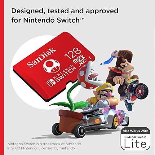 SanDisk 128GB microSDXC-Card, Licensed for Nintendo-Switch - SDSQXAO-128G-GNCZN