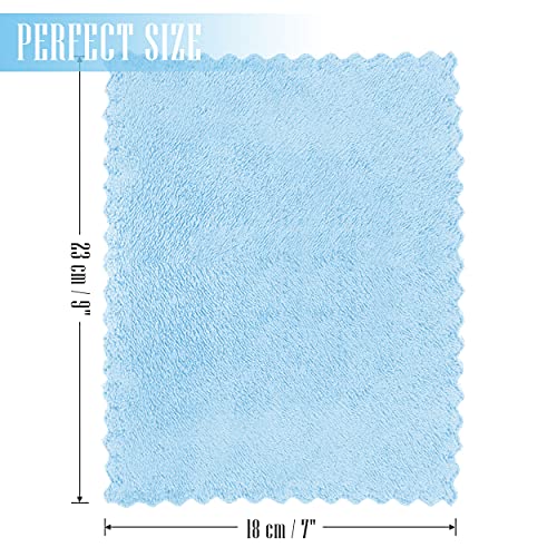24 Pack Kitchen Dishcloths - Does Not Shed Fluff - No Odor Reusable Dish Towels, Premium Dish cloths, Super Absorbent Coral Fleece Cleaning Cloths, Nonstick Oil Washable Fast Drying (Aquamarine)
