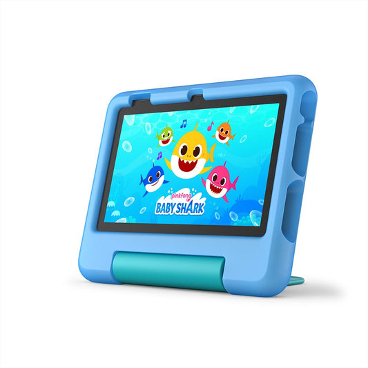 Amazon Fire 7 Kids tablet, ages 3-7. Top-selling 7" kids tablet on Amazon - 2022 | ad-free content with parental controls included, 10-hr battery, 16 GB, Blue