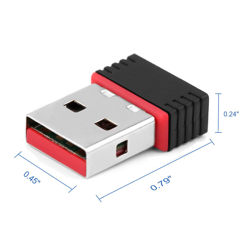 150Mbps USB WiFi Adapter for Raspberry Pi, LOTEKOO Wireless Network Card Adapter WiFi Dongle for Desktop Laptop PC Windows 10 8 7 MAC OS