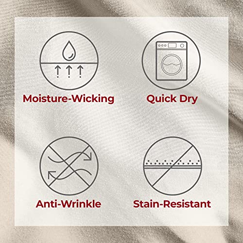 Mellanni Queen Bed Sheets - 4 PC Iconic Collection Bedding Sheets & Pillowcases - Hotel Luxury, Extra Soft, Cooling Bed Sheets - Deep Pocket up to 16" - Wrinkle, Fade, Stain Resistant (Queen, Sand)