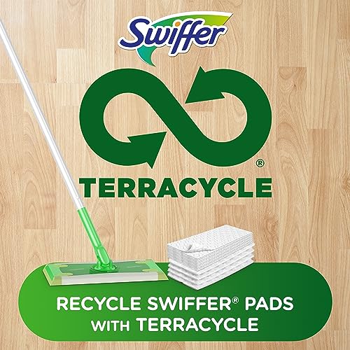 Swiffer Sweeper 2-in-1 Mops for Floor Cleaning, Dry and Wet Multi Surface Floor Cleaner, Sweeping and Mopping Starter Kit, Includes 1 Mop + 19 Refills, 20 Piece Set