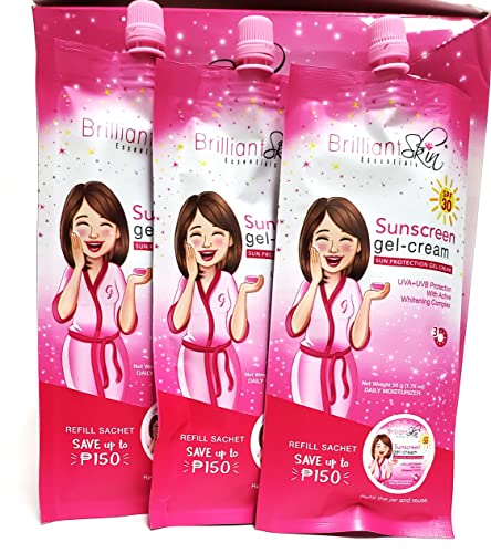 Brilliant Skin Sunscreen Gel-Cream SPF 30 Sachet Size 50 gram (Pack of 3)