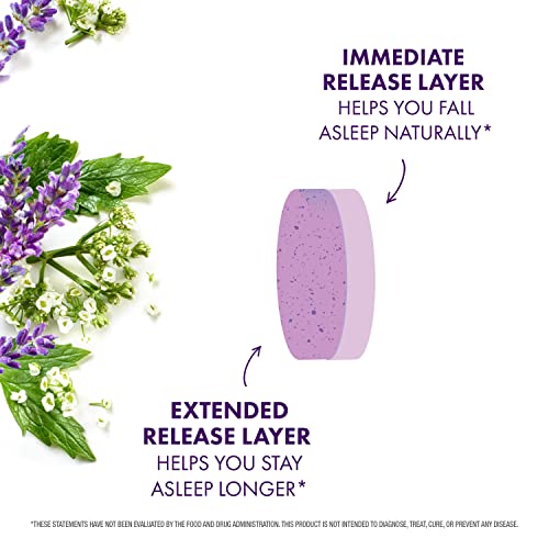 ZzzQuil PURE Zzzs All Night Extended Release, Melatonin Sleep Aid Tablets, Helps You Stay Asleep Longer, Sleep Aid for Adults, 2 mg per tablet, 28 Count (2 Pack)