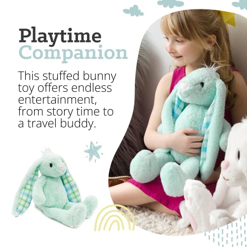 Plushible Easter Bunny Plush, Cuddly, Soft, Embroidered Stuffed Animal Toy for Newborns, Kids, Boys, & Girls, 18 Inch