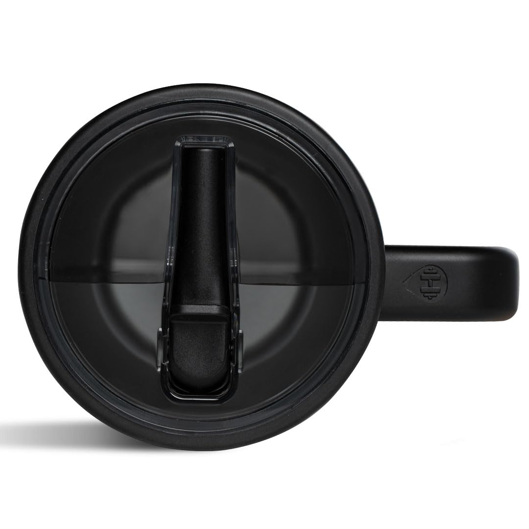 HydroJug Traveler - Modern 40 oz Tumbler with Handle & Simple Flip Straw - Car Cup Holder Friendly, Leak Resistant Water Bottle-Reusable Insulated Stainless Steel & Rubber Base - Gifts for Women & Men