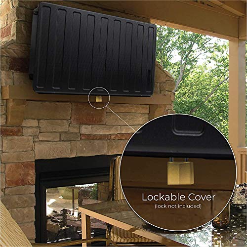 Storm Shell Outdoor TV Hard Cover Weatherproof Protection for Television - Mounts Right on The Wall - TV Wall Mounting Bracket Included … (32-44 inch), Black