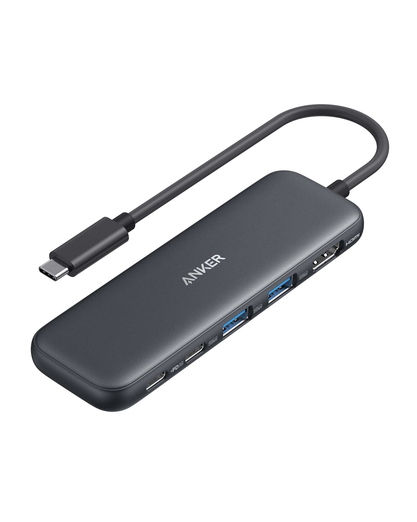 Anker 332 USB-C Hub (5-in-1) with 4K HDMI Display, 5Gbps - and 2 5Gbps USB-A Data Ports and for MacBook Pro, MacBook Air, Dell XPS, Lenovo Thinkpad, HP Laptops and More