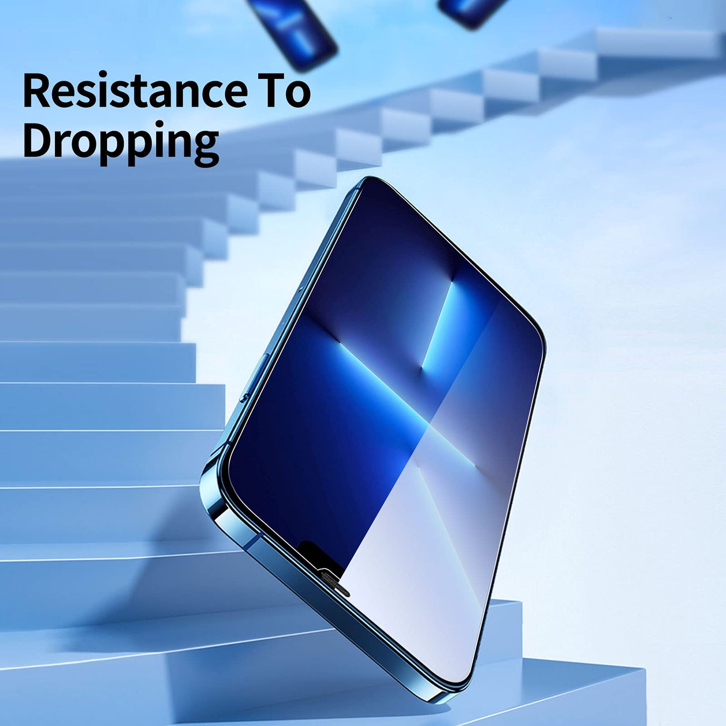 NEW'C [3 Pack Designed for iPhone 14, 13, 13 Pro (6.1") Screen Protector Tempered Glass, Case Friendly Anti Scratch Bubble Free Ultra Resistant