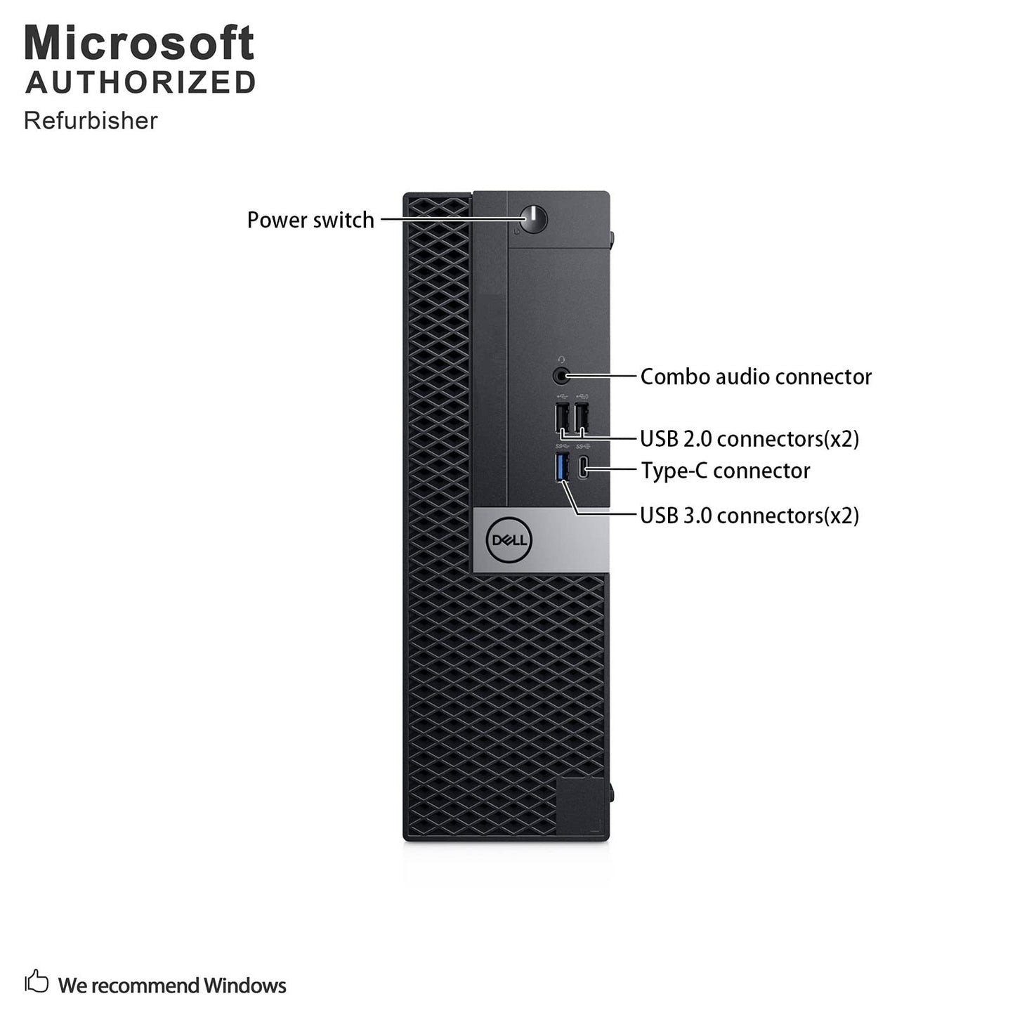 Dell Optiplex 7050 SFF Desktop PC Intel i7-7700 4-Cores 3.60GHz 32GB DDR4 1TB SSD WiFi BT HDMI Duel Monitor Support Windows 10 Pro Excellent Condition(Renewed)