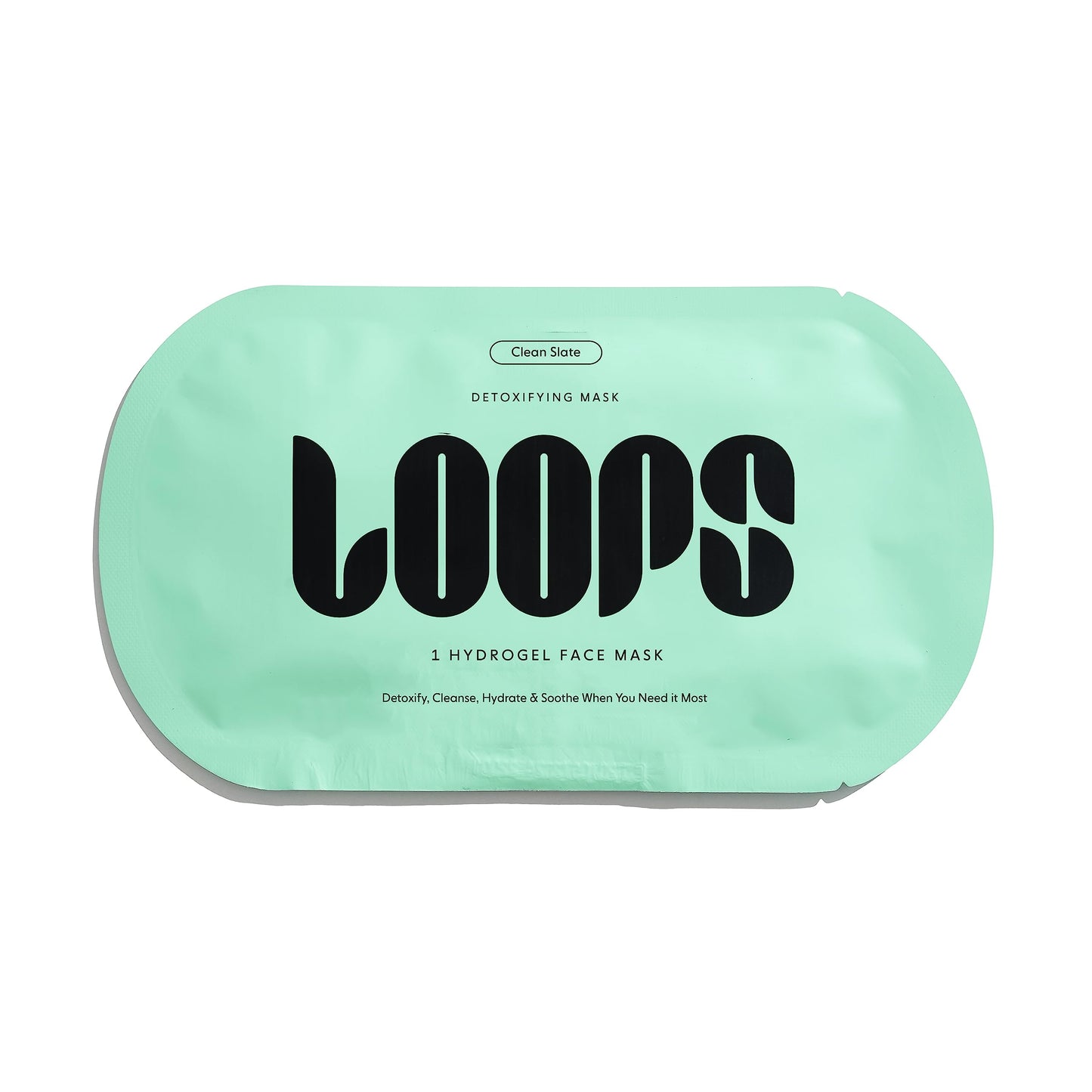 LOOPS CLEAN SLATE - Detoxifying Hydrogel Face Mask - Detoxify, Cleanse and Soothe When You Need It Most - Deeply Purifying and Super Hydrating - Minimizes the Look of Pores - 1 Pc