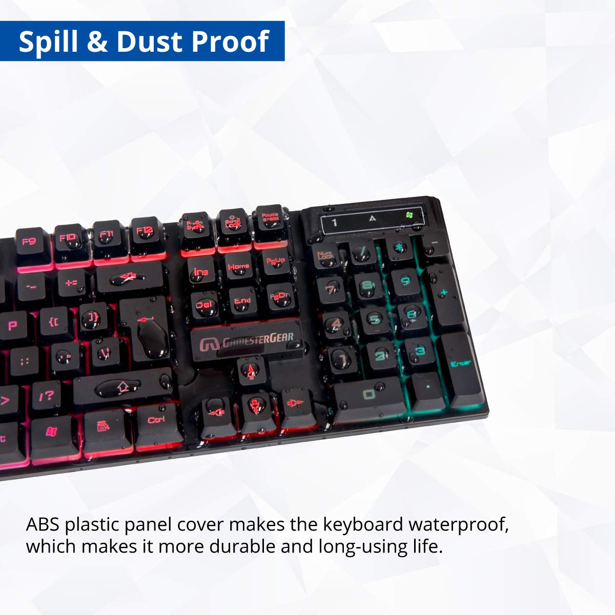 RGB PC Gaming Accessories Combo Kit - Gaming Keyboard and Gaming Mouse Combo - Spill-Proof USB Keyboard, Wired 3-Button Optical Mouse, Stereo Gaming Headset