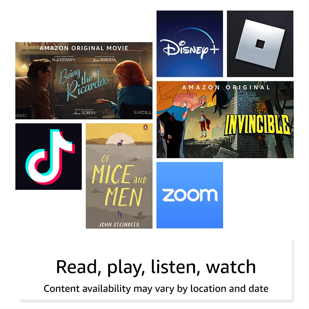 Amazon Fire 7 tablet, 7” display, read and watch, under $60 with 10-hour battery life, (2022 release), 16 GB, Black