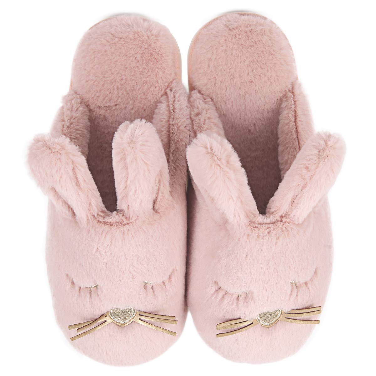 Caramella Bubble Bunny Slippers for Women Fuzzy Cute Animal Memory Foam Indoor House Slippers Easter Thanksgiving Christmas Slippers Gifts