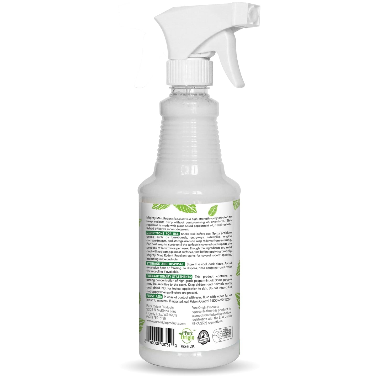 Mighty Mint 16oz Peppermint Oil Rodent Repellent Spray