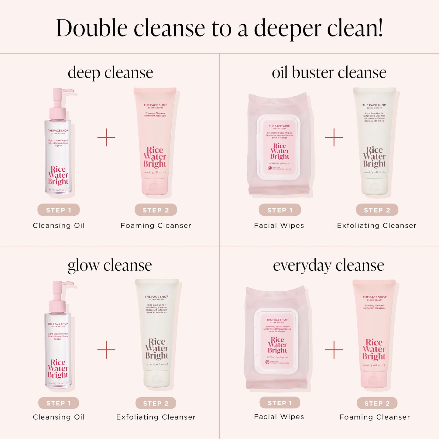 The Face Shop Rice Water Bright Foaming Cleanser 150ml | Vegan| Brightening | Rice Water | Hydrating | Rice Bran Oil | K-Beauty