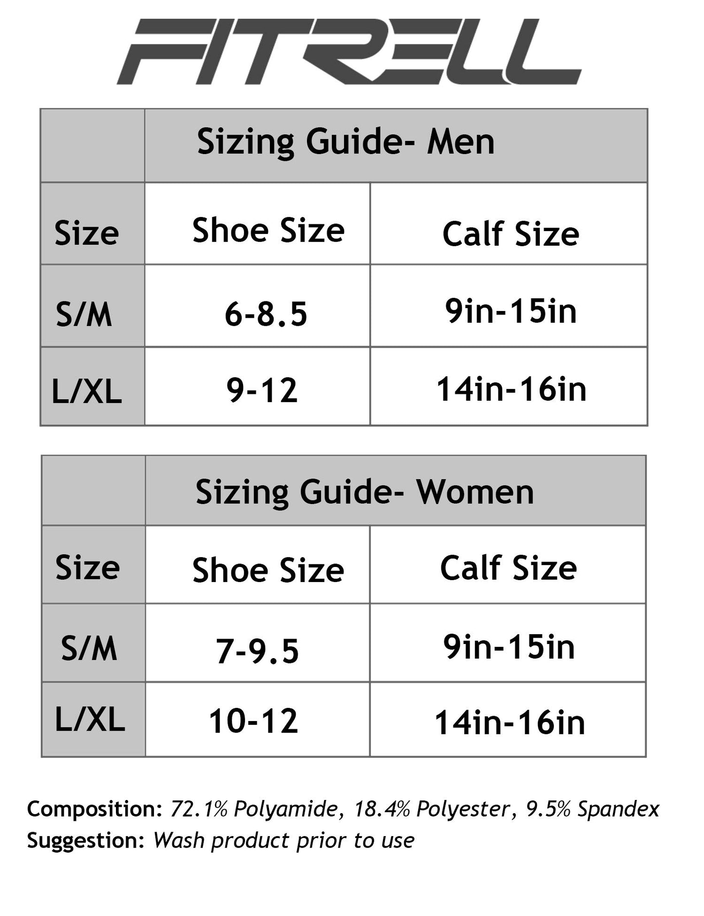 FITRELL 3 Pairs Compression Socks for Women and Men 20-30mmHg- Circulation and Muscle Support Socks for Travel, Running, Nurse, Medical, BLACK S/M