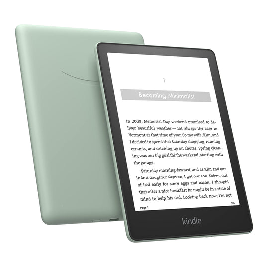 Amazon Kindle Paperwhite Signature Edition (32 GB) – With auto-adjusting front light, wireless charging, 6.8“ display, and up to 10 weeks of battery life– Without Lockscreen Ads – Agave Green