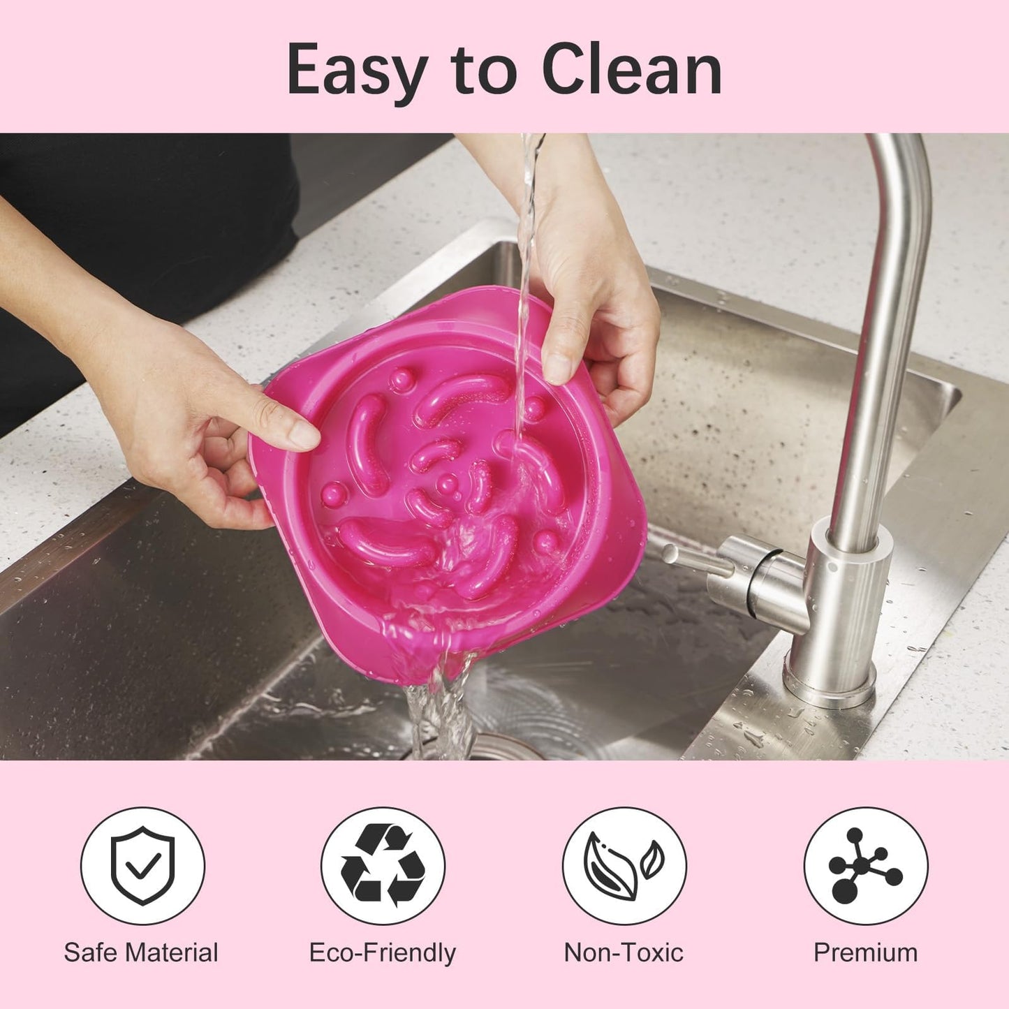 MateeyLife Slow Feeder Dog Bowls, Anti-Choking Puzzle Dog Food Bowls, Non Slip Interactive Dog Feeding Bowls That Slow Down Eating, Bloat Stop Maze Dog Dishes Dog Feeder for Medium Large Breeds Purple