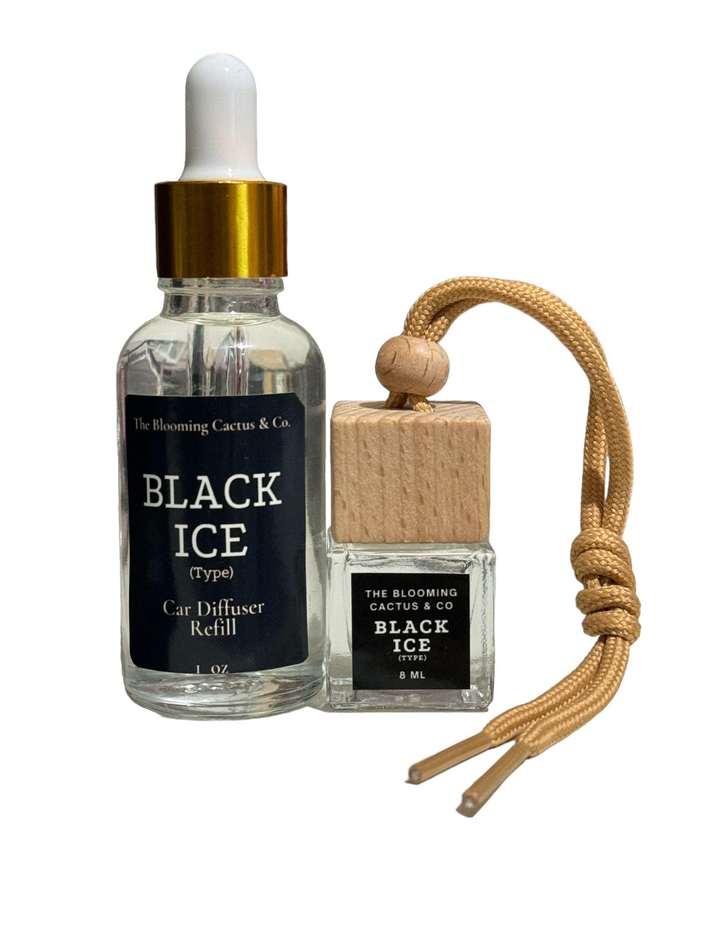 Car Diffuser with Refill included | Car scented on the go | Car Freshener (Black Ice (Type))