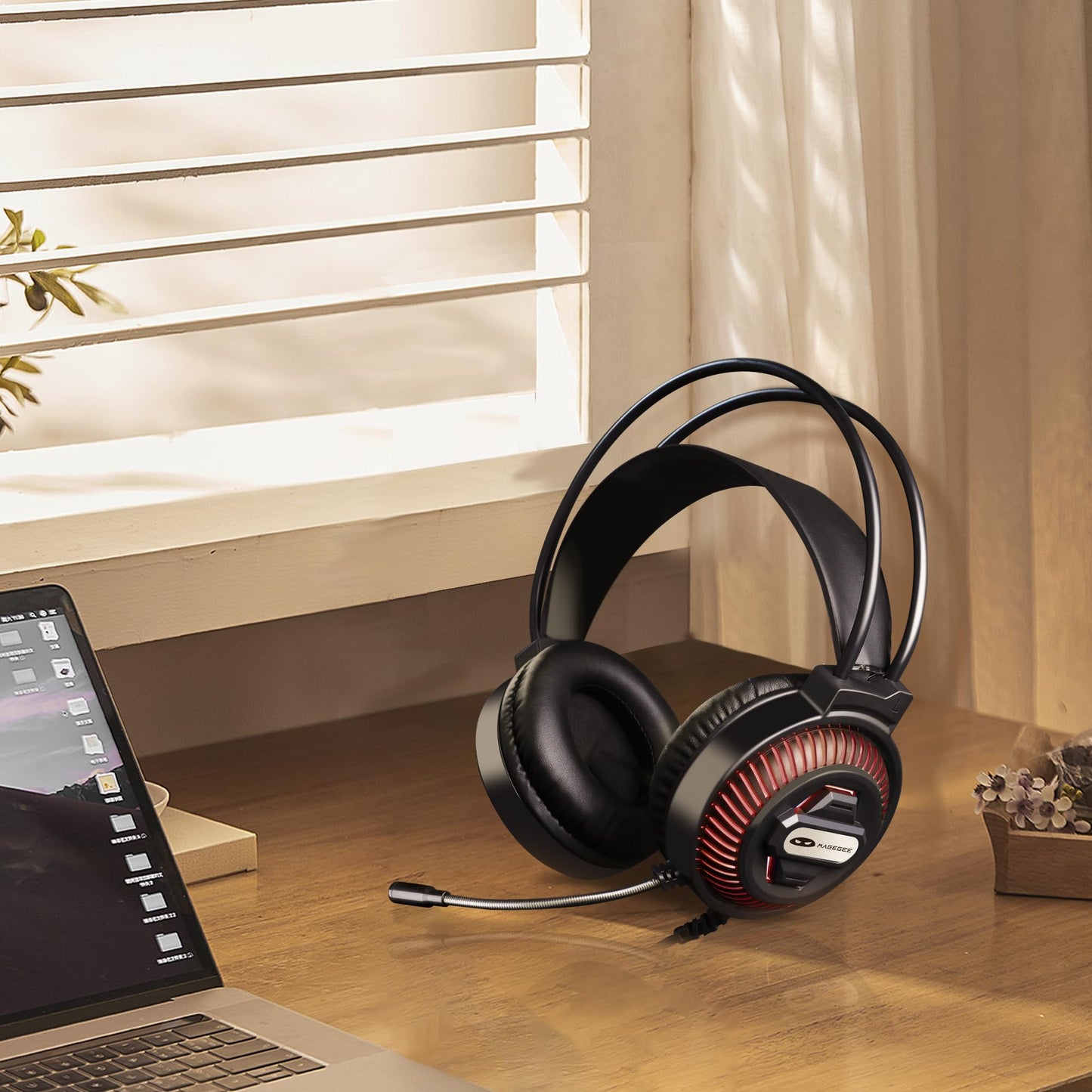 MageGee RGB Gaming Keyboard and Mouse Combo Headset,GK980 Wired Backlit Keyboard and Black Gaming Mouse Combo,PC Keyboard and Adjustable DPI Mouse for PC/loptop/MAC(Black Grey)…