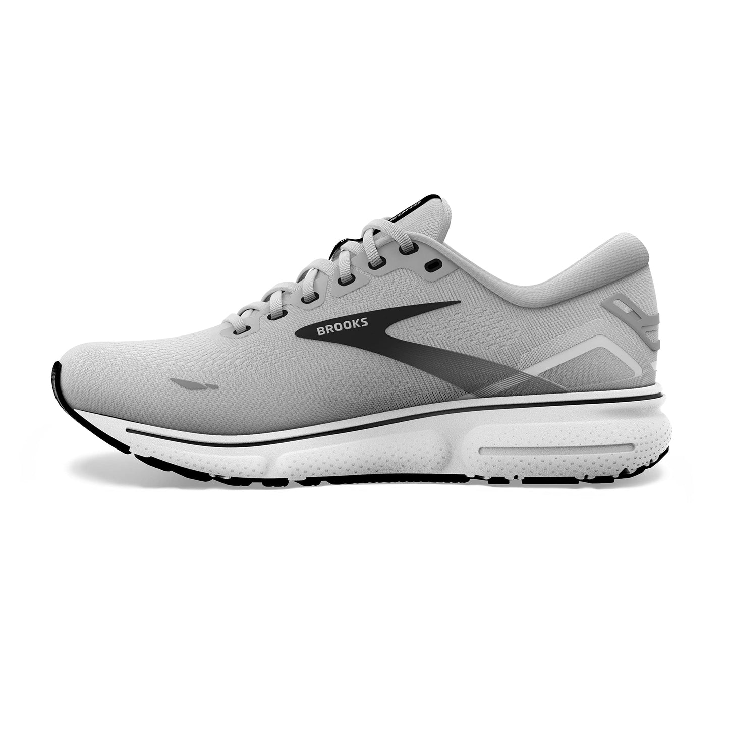 Brooks Mens Ghost 15 Running Shoe - Alloy/Oyster/Black - 7.0 - D