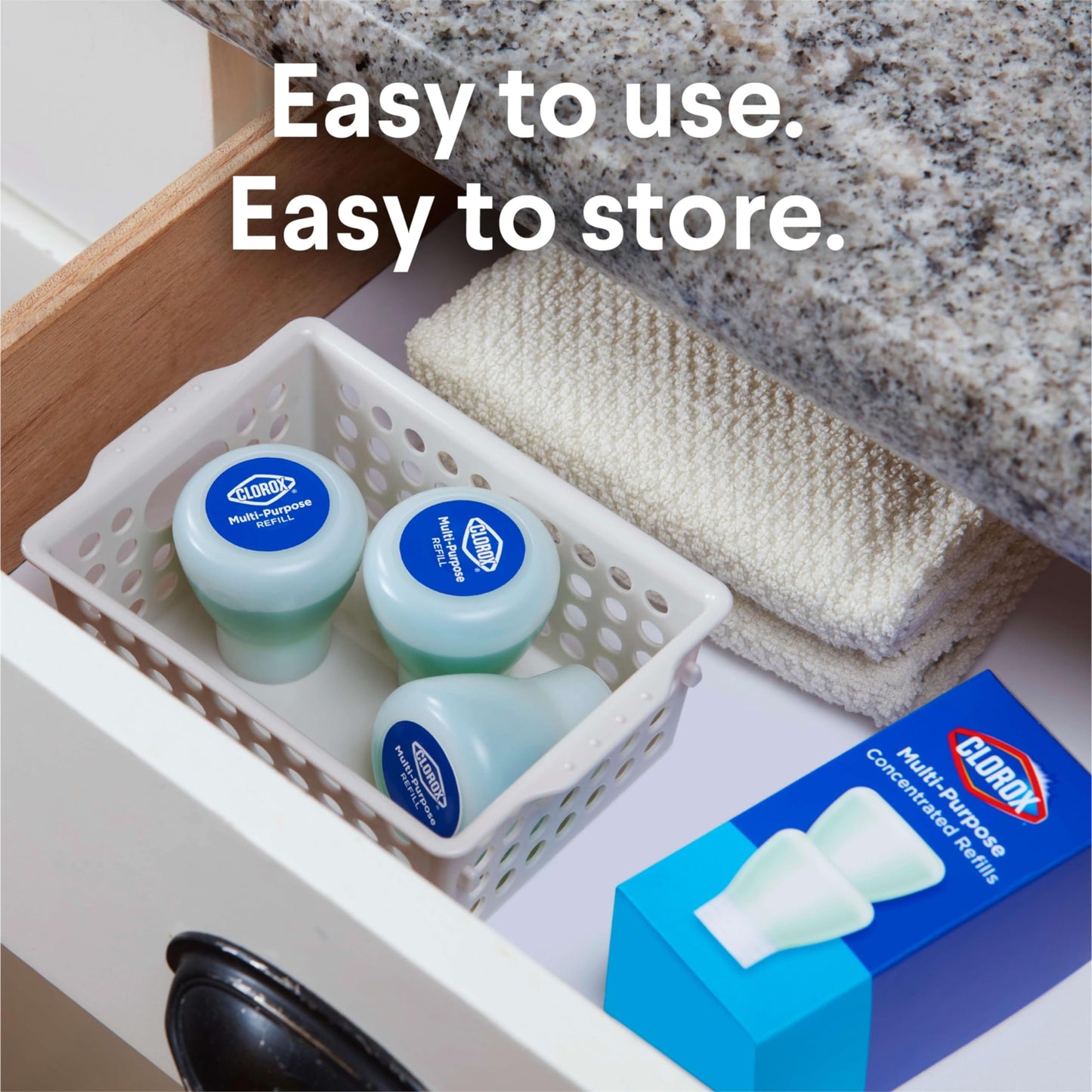 Clorox Multi-Purpose Spray Starter Kit 3x1.125fo, Household Essentials, Concentrated Refill + 20fo Spray Bottle